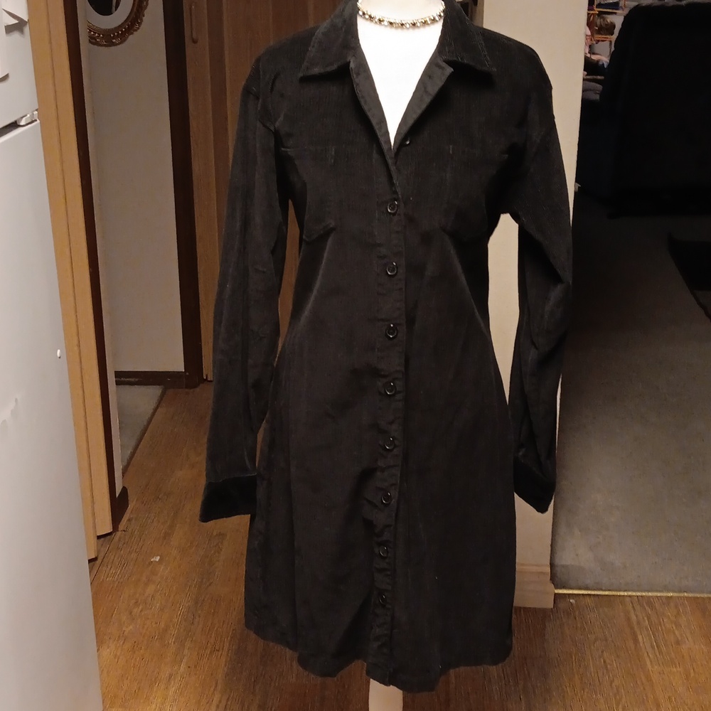 CLASSIC BLUES COLLECTION BLACK CORDORY BUTTON UP JACKET
